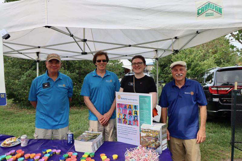The Lewes-Rehoboth Rotary Club is well represented by (l-r) Dan Klopp, Jeff Kitchen, Katie Millard and Gerry Smith.